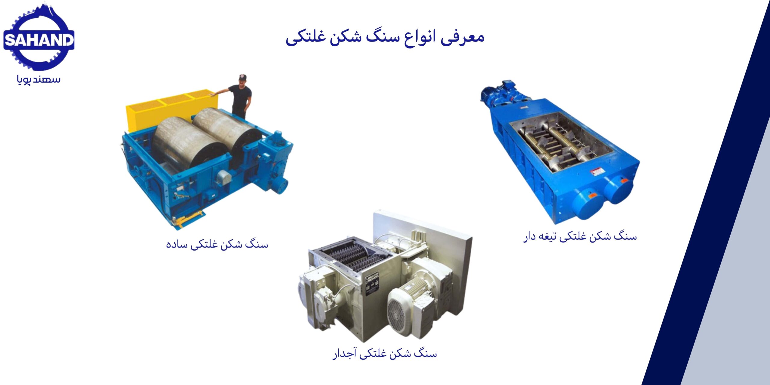 انواع سنگ شکن غلتکی سهند پویا